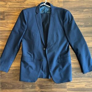 ZARA mens navy blue suit Size 42 blazer / Size 31 pants